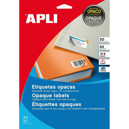 Klevende etiketten Apli Wit 25,4 x 10 mm 114 x 10 mm