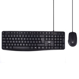 Toetsenbord en muis Ewent EW3006 Zwart Qwerty Spaans QWERTY