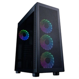 ATX Semi-toren doos Hiditec H1 AIR Zwart Multicolour