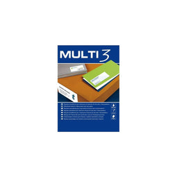 Printerlabels MULTI 3 Inkjet Láser Wit Recht 100 Lakens 70 x 33,8 mm (24 Stuks)