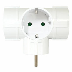 Plug Adapter Silver Electronics 9153 3500W Wit 220 V
