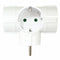 Plug Adapter Silver Electronics 9153 3500W Wit 220 V