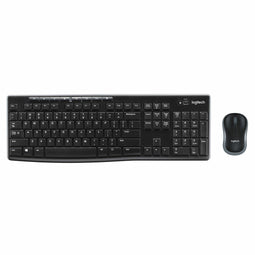 Toetsenbord en draadloze muis Logitech MK270 QWERTY Engels