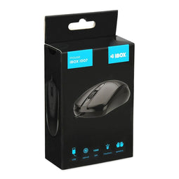 Muis Ibox IMOF010 Zwart 1600 dpi