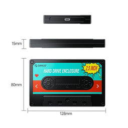 Externe Doos Orico 2580C3-V1-BK-EP Zwart 2,5"