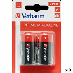 Alkalinebatterijen Verbatim LR14 1,5 V (10 Stuks)