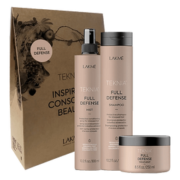 Lakme Teknia Full Defense Retail Pack: Shampoo 300 ml, Treatment 250 ml, Mist 300 ml