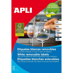 Printerlabels Apli Wit 25 Lakens 45 x 8 mm