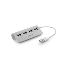 Hub USB CoolBox COO-HU4ALU2 Zilverkleurig