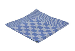 Theedoek blok ca. 65x65 cm set à 6 stuks blauw