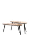 Light&living Salontafel S/2 84x39x34+84x39x39 cm VIEJO hout naturel+zwart