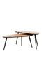 Light&living Salontafel S/2 84x39x34+84x39x39 cm VIEJO hout naturel+zwart