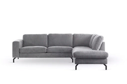 Furntastik 3 zits hoek rechts, stof Perfect Harmony 82, R311 grijs