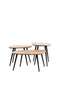 Light&living Salontafel S/3 max 62x42x38 cm VIEJO hout naturel+zwart