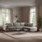 Furntastik 3 zits hoek rechts, stof Perfect Harmony 04, R720 champagne
