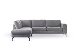 Furntastik 3 zits hoek links, stof Perfect Harmony 82, R311 grijs