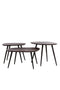Light&living Salontafel S/3 max 62x42x38 cm VIEJO hout bruin+zwart