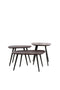 Light&living Salontafel S/3 max 62x42x38 cm VIEJO hout bruin+zwart
