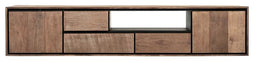 DTP Home Hanging TV stand Metropole large, 2 doors, 3 drawers, open rack,40x195x40 cm, recycled t...