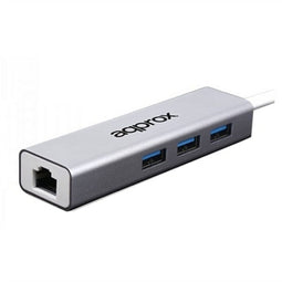 Netwerk adapter approx! APPC07GHUB LAN 10/100/1000 USB 3.0 Grijs