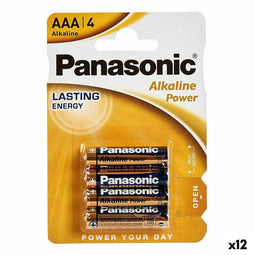 Alkalinebatterijen Panasonic LR03 AAA (12 Stuks)