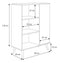 Houten boekenkast - 90x40x116 cm - bruin wit