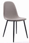Design eetkamerstoel beige - zwart - 3 stuks