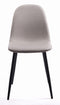 Design eetkamerstoel beige - zwart - 3 stuks