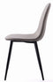 Design eetkamerstoel beige - zwart - 3 stuks