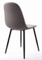 Design eetkamerstoel beige - zwart - 3 stuks