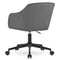 Draaifauteuil fluweel - donkergrijs - MINK