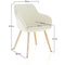 Fluwelen eetkamerstoel wit - fluweel - gestoffeerd - 100x45x55 cm