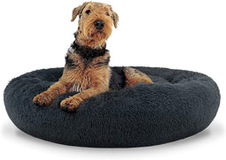 Hondenmand donkergrijs 80cm - 9 stuks - Pluche - Bed - 80 cm