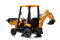 Elektrische minigraver kinderauto - gele emmer - JCB