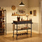 Keukeneiland op wielen - Zwart - MDF - 119 x 45 x 91 cm