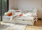Kinderbed SENSO - met logeerbed en lades - 90x200 cm - wit