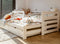 Kinderbed SENSO - met logeerbed en lades - 90x200 cm - wit
