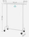 Kledingrek op wielen - Wit - 150 x 45 x 160 cm