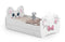 Kinderbed - met lade - 160x80 - roze kat - incl. matras