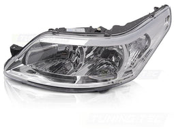 Koplamp links - voor Citroen C4 2008-2010 hatchback/coupe - TYC - chroom