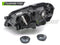 Koplamp rechts - voor VW Polo 9N3 2005-2009 hatchback/sedan/variant - TYC - zwart