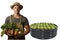Verhoogde moestuinbak rond - Antraciet - 90x90x30cm