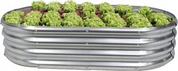 Verhoogde moestuinbak galvaniseerd - 240x120x30cm - ovaal