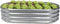Verhoogde moestuinbak galvaniseerd - 140x60x30cm - Ovaal - Verzinkt