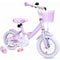 Meisjesfiets 12 inch - paars - prinses