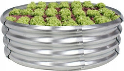 Verhoogde moestuinbak galvaniseerd - 120x120x30cm - rond - verzinkt