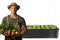 Verhoogde moestuinbak antraciet - 140x60x30cm - rechthoekig