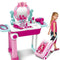 Speelgoed kaptafel met koffer - roze - draagbaar