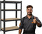 Zwarte metalen stellingkast - 150x70x30cm - Draagvermogen 150 kg per plank