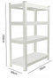 Zwarte metalen stellingkast - 150x70x30cm - Draagvermogen 150 kg per plank